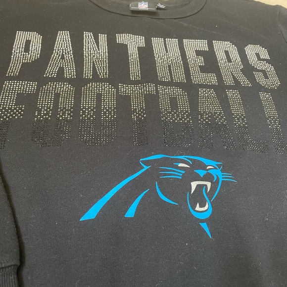 Rare Women's NFL Carolina Panthers Glitter Sweatshirt, Size Small - Picture 8 of 8